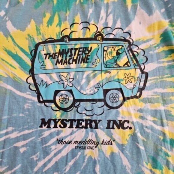 Scooby-Doo Mystery Machine Long Sleeve Tie-Dye T-Shirt Men's XL New w/ Tag - Picture 3 of 10